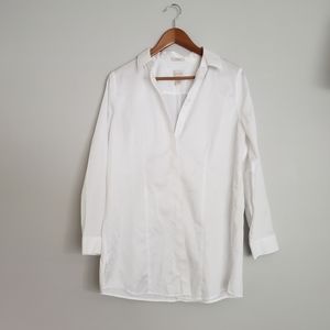 White Cotton Shirt Button Up